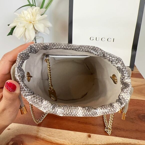 NWOT Gucci Snakeskin Mini Zumi Bucket Bag‎ - Picture 9 of 14